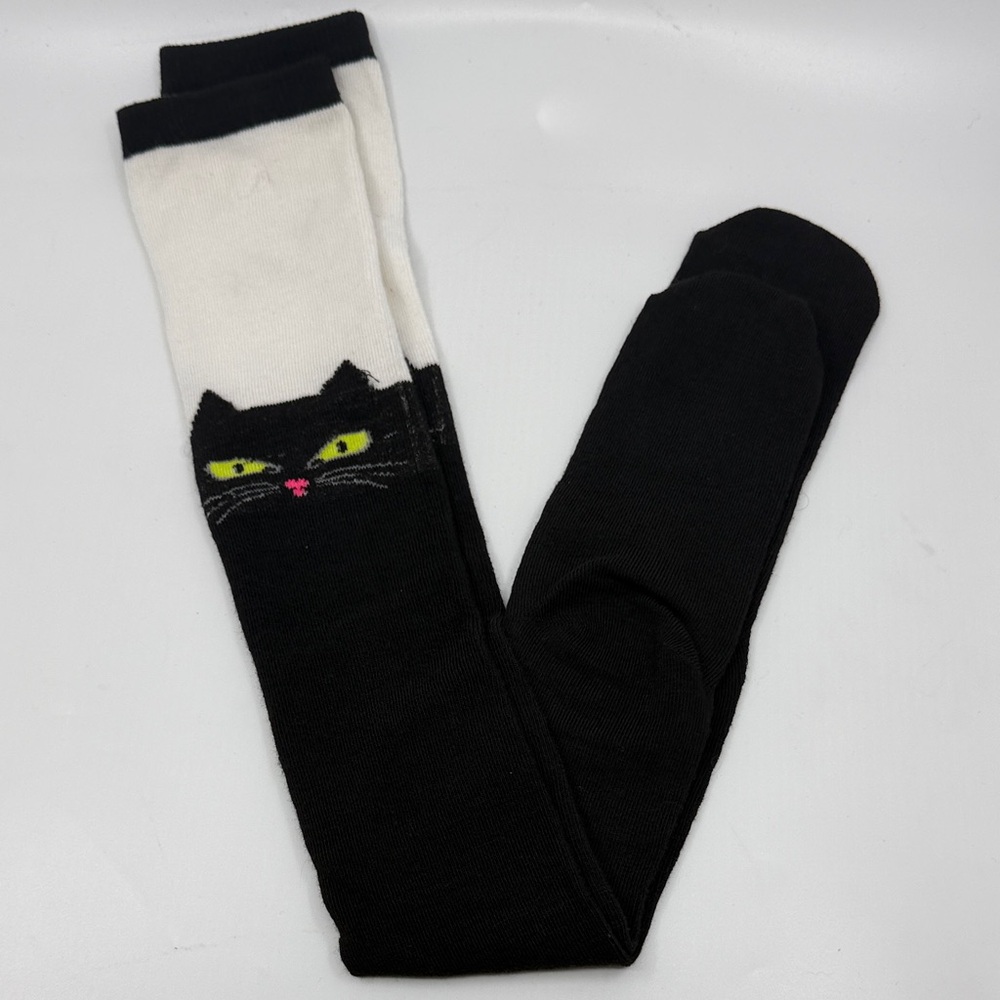 Black and White Cat Design- thigh high socks